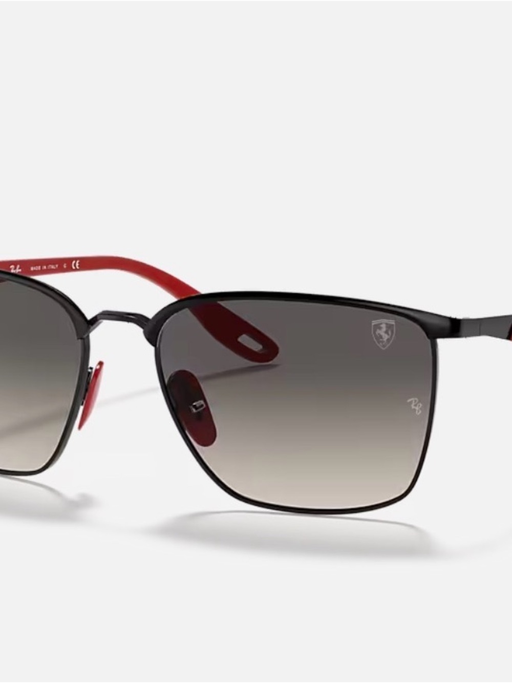 Ray-Ban Ferrari limited edition Black Frames with Red Temples Sunglasses